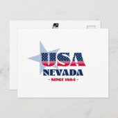 赤、白、青のポストカードのネバダ ポストカード (正面/裏面)