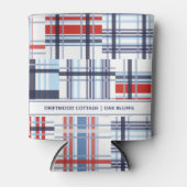 赤、白、青のマドラスクーラーボックスと文字 缶クーラー (正面)