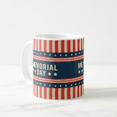 赤・白・青のメモリアルデー コーヒーマグカップ (正面左)