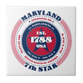 赤、白、青のメリーランド州セラミックタイル タイル