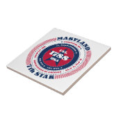 赤、白、青のメリーランド州セラミックタイル タイル (側面)