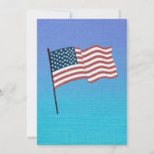 赤、白、青の七月四日パーティー 招待状 (裏面)