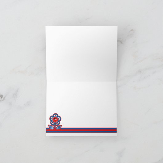 赤、白、青の中でお礼申し上げます サンキューカード (内部)