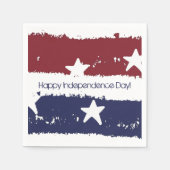 赤・白・青の動揺して絵を描紙 スタンダードカクテルナプキン (正面)