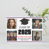 赤、白、青の卒業式 案内状 (スタンド正面)