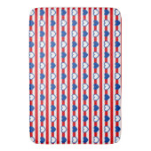 赤、白、青の各ストライプハート バスマット (正面縦)