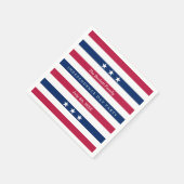 赤、白、青の各ストライプパーティー(7月4日) スタンダードカクテルナプキン (角)