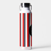 赤、白、青の名前をカスタムする ウォーターボトル (正面)