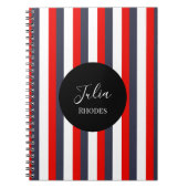 赤、白、青の名前をカスタムする ノートブック (正面)