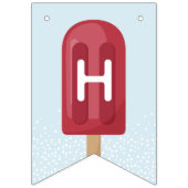 赤・白・青の夏のポプシクルハッピーバースデー バンティングフラッグ (第2の旗)