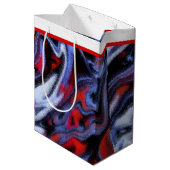 赤、白、青の大理石 ミディアムペーパーバッグ (裏面アングル)