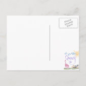 赤、白、青の季節の挨拶ポストカード シーズンポストカード (裏面)