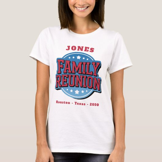 赤、白、青の家族の再会 Tシャツ (正面)