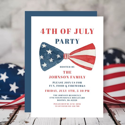 赤・白・青の弓7月4日 招待状