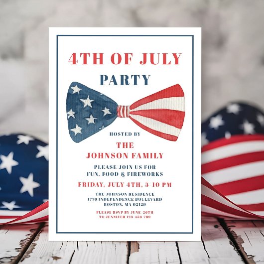 赤・白・青の弓7月4日 招待状