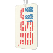 赤、白、青の愛国心のあるアメリカ カーエアーフレッシュナー (左)