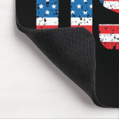 赤、白、青の愛国心のあるアメリカ マウスパッド (コーナー)