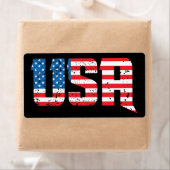 赤、白、青の愛国心のあるアメリカ ラベル (インサイチュ)