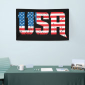 赤、白、青の愛国心のあるアメリカ 横断幕 (トレードショー)