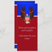 赤・白・青の愛国心結婚のメニュー メニュー (正面/裏面)