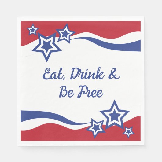 赤・白・青の愛国心 スタンダードランチョンナプキン (正面)