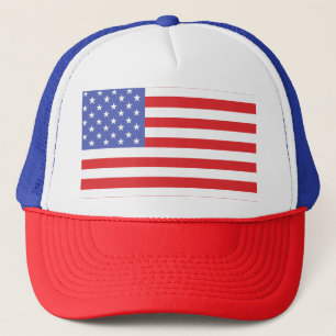 赤、白、青の愛国的アメリカ国旗 キャップ
