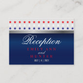 赤・白・青の愛国的スター結婚ズ エンクロージャーカード (正面)