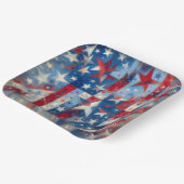 赤・白・青の愛国的独立記念日 ペーパープレート (傾斜あり)