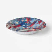 赤・白・青の愛国的独立記念日 ペーパーボウル (傾斜あり)