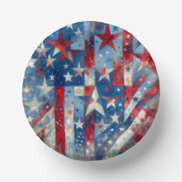 赤・白・青の愛国的独立記念日 ペーパーボウル