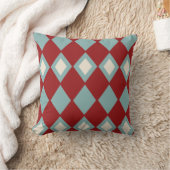 赤、白、青の抽象芸術枕 クッション (ブランケット)