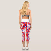 赤、白、青の星とストライプのカプリレギン カプリレギンス (裏面)