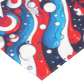 赤、白、青の星とストライプ愛国心 テーブルクロス (アングル)