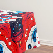 赤、白、青の星とストライプ愛国心 テーブルクロス (インサイチュ)