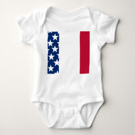 赤、白、青の星とストライプ7月4日 ベビーボディスーツ