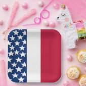 赤、白、青の星とストライプ7月4日 ペーパープレート (パーティー)