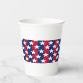 赤、白、青の星とストライプ7月4日 紙コップ (正面)