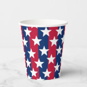 赤、白、青の星とストライプ7月4日 紙コップ (正面)