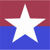 赤、白、青の星のカットカスタムビニールのシール シール (正面)