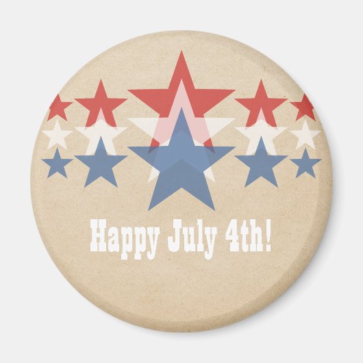 赤・白・青の星カスケード磁石 マグネット (正面)