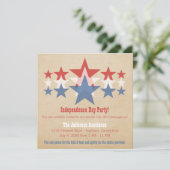 赤、白、青の星カスケード7月4日招待状 招待状 (スタンド正面)