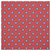 赤、白、青の星模様 ファブリック (見本)