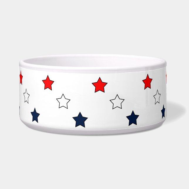 赤、白、青の星空パターン ボウル (正面)