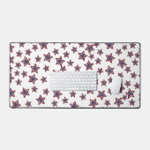 赤、白、青の星 デスクマット (キーボード&マウス)