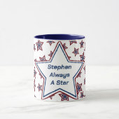 赤、白、青の星 マグカップ (中央)