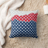 赤、白、青の星（米国） (統一された州) クッション (ブランケット)