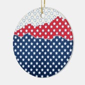 赤、白、青の星（米国） (統一された州) セラミックオーナメント (左)