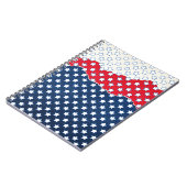 赤、白、青の星（米国） (統一された州) ノートブック (左側)