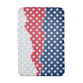 赤、白、青の星（米国） (統一された州) バスマット (正面縦)