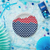 赤、白、青の星（米国） (統一された州) ペーパープレート (パーティー)